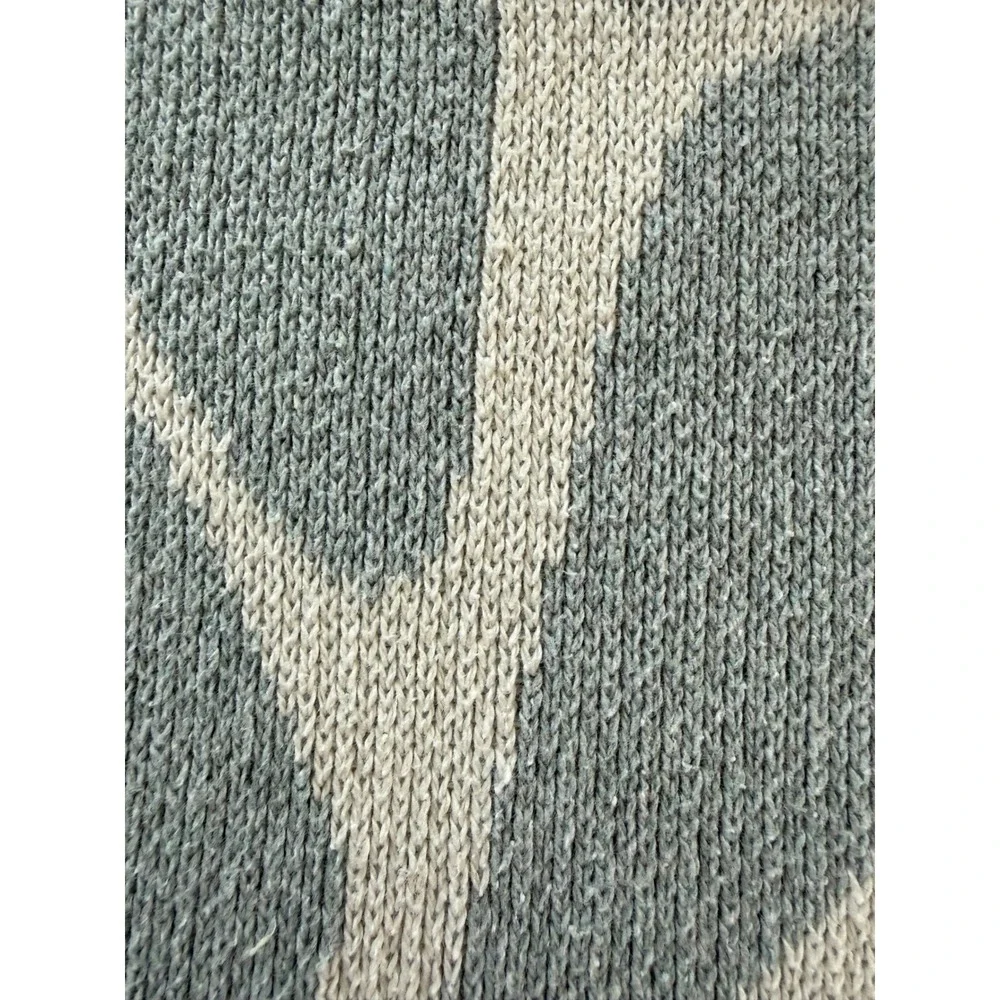 IN2GREEN Throw Blanket‎ Recycled Cotton Blue White Approximately 54x60 Coastal